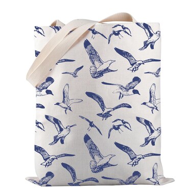 PWHAOO Seagull Theme Tote Bag Ornithology Tote Bag Nautical Theme Tote Bag Bird Watcher Gift Seagull Lover Gi (All Seagull TOTE)
