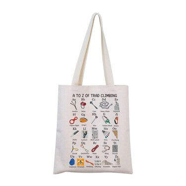 MNIGIU Trad Climbing Tote Bag Rock Climbing Gift Rock Climbing Lovers Gift Rock Climber Gift (Trad Climbing Tote Bag)
