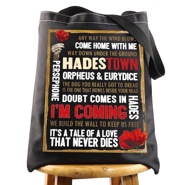 BWWKTOP Hadestown Musical Tote Bag Hadestown Broadway Gifts Hadestown Musical Merchandise Hadestown Theatre Shoulder Bag (I'M COMING)