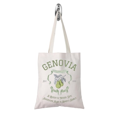 TSOTMO Comedy Movie Gift Genovia Inspired Tote Bag Gift Genovia Lover Gift Movie Fan Gift (GENOVIA EST 2001 tote)
