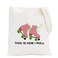 POFULL Roller Skater Gift Roller Skating Lover Tote Bag This Is How I Roll Cosmetic Bag (Roller Skater Tote Bag)