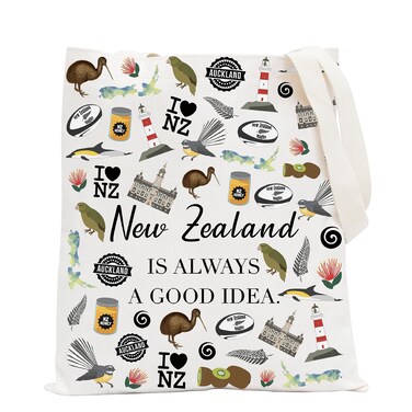 POFULL New Zealand Inspired Gift New Zealand Is Always A Good Idea Tote Bag New Zealand Lover Gift (New Zealand Tote Bag)