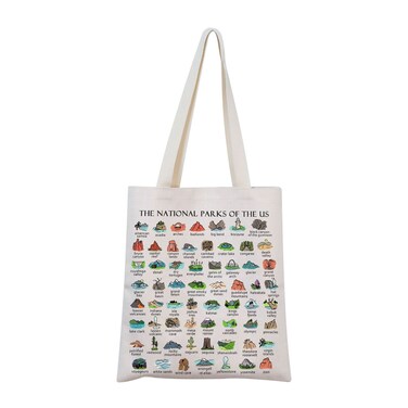 National Parks Tote Bag US National Parks Camper Gift National Parks Hiking Lover Gift (US National Parks Tote)