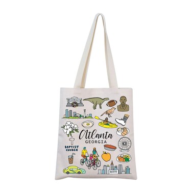 MNIGIU Atlanta Tote Bag Georgia State Gifts Atlanta Travel Gift Atlanta Souvenir Gift (Atlanta Tote Bag)