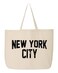 NYC Tote Jumbo Shoulder Bag Distressed Design (Distressed)