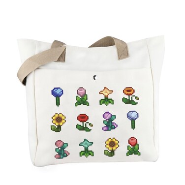 WCGXKO Valley Game Gift Video Game Lover Gift Valley Board Game Tote Bag Farming Country Adventure Gaming Gift (Game Tote), Beige