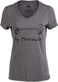 Ann Arbor T-shirt Co. My Therapist (Barbell)   Funny Workout Working Out Weight Lifting Lifter V-Neck Women-(Vneck,S) Vintage Grey