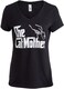 Ann Arbor T-shirt Co. The Catmother   Funny, Cute Cat Mother Mom Owner Pet Kitty Kitten Women V-Neck T-Shirt-(Vneck,2XL) Vintage Black