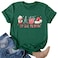 Christmas Shirts for Women Funny Tis The Season Xmas Tree Coffee Graphic Tees Tops Short Sleeve Holiday Tops Green M