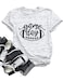 Game Day Football T Shirt Women Funny Football Season Tees Short Sleeve Sunday Shirt (Light Grey, Large)