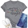 Christmas Shirt Merry and Bright Christmas Lights T-Shirts Women Xmas Lights Graphic Shirts Merry Christmas Holiday Top Gray