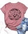 Garden Shirts for Women Plant Lover T Shirt Hoeing Ain't Easy Graphic Tee Short Sleeve Gardener Gift Blouse Tops Pink
