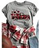 Valentines Shirts for Women Funny Buffalo Plaid Leopard Love Heart Printed Valentines Day Shirts Graphic Tee Tops (Plaid Car, L)