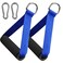 Premium Exercise Pull Handle, Resistance Bands Handles with Solid Locks, Soft Foam Wrapped Heavy Duty Handles with Strong Nylon Belt Grips Fitness Strap for Yoga Exercise Resistance Training - Blue