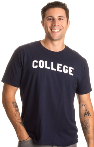 Ann Arbor T-shirt Co. College   Animal American Drinking 70s House Comedy Unisex Men Women-X-Large Blue