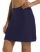 Aunua Women UPF 50+ Active Skirted Shorts Swimming Skorts Capris with Skirt Sun Protection(9003 NavyBlue S)