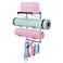 MAYZOLOP Yoga Mat Holder Wall Mount Yoga Mat Storage Rack Home Gym Accessories with 3 Sectional and 7 Hooks for Hanging Foam Roller and Resistance Bands at Fitness Class or Home Gym
