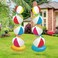 2 Pieces Summer Beach Balls Yard Signs with Stakes 39 Inch Large Beach Ball Lawn Decorations Outdoor Summer Decorations Waterproof Lawn Stakes for Summer Garden Lawn Yard Party Decorations