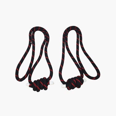 Iyengar Yoga Wall Rope Pair (Black, Small), Premium Cotton Ropes for Restorative &amp; Anti-Gravity Poses, Durable Yoga Accessories Set