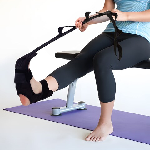 Foot Stretcher and Calf Stretcher for Plantar Fasciitis, Yoga Stretching Strap, Leg Stretcher, Hamstring Stretcher, Stretching Strap for Plantar Fasciitis, Drop Foot, Yoga and Pain Relief