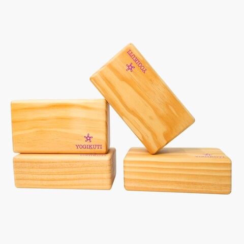 Solid Yoga Block set of 4, Pune Yogikuti Solid Wooden Yoga Block, Yoga accessories, Yoga Prop, Wooden Yoga Block, Iyengar yoga block