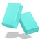 2024 Yoga Blocks 2 Pack, EVA Foam Yoga Block With 2 Resistance Bands, Supportive Latex-Free, Non-Slip Exercise Blocks, Yoga Block for Pilates, Meditation, Balance, Stretching (Teal)