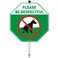 HEIOKEY Please Be Respectful Dog Sign with 28 Inch Long Stake, No Dog Pooping or Peeing Dog Sign for Yard, 10x10 Inches No Pooping Dog Metal Sign - Stop Dogs from Pooping and Peeing On Your Lawn Sign