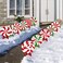 12 Pcs Christmas Outdoor Yard Sign Peppermint Corrugated Yard Decorations with Stakes and Bow Xmas Yard Decor Candy Garden Sign Waterproof Cardboard Lawn Sign for Pathway Walkway Decor (Candy Style)