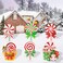Candy Christmas Decorations Outdoor Yard Signs - 6Pcs Plastic Peppermint Lollipop Candy Signs with Stakes for Winter Holiday Christmas Outside Yard Pathway Lawn Decor Supplies