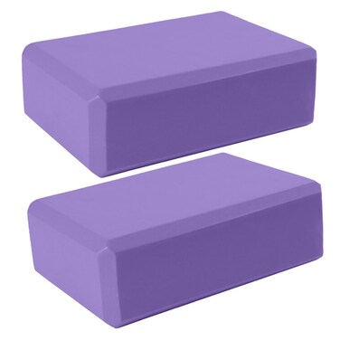 GEOOT Yoga Blocks 2 Pack - Supportive, Soft Non-Slip Foam Surface For Yoga, Exercise, Pilates Workout, Stretching