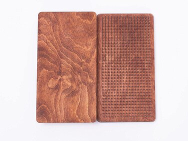 Generic Sadhu Board with Nails Yoga Board for Standing On Nails for Beginners Birch Wood and Galvanic Nails Handmade Pitch Between Nails 0,33 in, Dark red