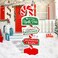 Tiamon 5 Pieces Christmas North Pole Yard Signs Xmas Hanging Street Sign Winter Party Yard Sign Stakes Decorations for Outdoor Lawn Patio Yard Garden Winter Holiday Decor Signs
