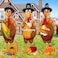 Umigy 3 Pcs Thanksgiving Yard Sign Gobble Turkey Garden Decor with Stakes 32 x 10 Inch Harvest Turkey Outdoor Lawn Sign Thanksgiving Yard Decor Garden Decoration Outside for Home Pathway Walkway