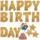 Huge Happy Birthday Signs for Yard - 18 Piece Kit w/Stakes - Ideal Lawn Decorations for Birthday Party Celebrations - by PixiPy