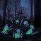 5 Pieces Halloween Yard Signs Outdoor Decorations Fluorescent Halloween Skeleton Garden Sign with Stakes Reflective Halloween Skeleton Lawn Signs for Halloween Party Garden Lawn Yard Decor Supplies