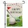 INNORU Golf Theme Happy Birthday Garden Flag, Boys Girls Adults Birthday Party Yard Sign, Sport Birthday Party Indoor Outdoor Yard Lawn Sign Decor, Burlap Double Sided