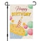 INNORU Happy Birthday Garden Flag, Boys Girls Children Birthday Party Yard Sign, First Birthday Party Indoor Outdoor Yard Lawn Sign Decor, Burlap Double Sided