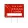 Coming Soon Real Estate Sign for Home   12 x 17&rdquo; Yard Sign with H Frame Stake Home Double Sided Open House Realtor For Sale by Owner Classy Red White Minimalist Modern