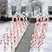 24 Pieces Christmas Candy Cane Outdoor Lawn Yard Sign Candy Yard Stakes Christmas Holiday Garden Decor with Waterproof Corrugated Cardboard for Xmas Pathway Walkway Decorations (Candy Cane Style)