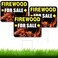 Memorywuu 3 Pcs Firewood for Sale Yard Signs with Arrow Metal H Stakes 16 x 12 Inch Double Sided Large Firewood Sale Lawn Road Sign Weatherproof Plastic Sale Signs for Outdoor