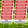 Suzile 12 Pcs No Trespassing Signs Private Property Sign with Stake for Outside 12 x 8 Inch No Trespassing Sign Weatherproof Warning Signs for Property Security Outdoor Yard Home