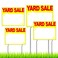 SVICCOOKQ Yard Sale Signs,4PcsYard Sale Signs with Stakes,Tag Sale Signs Weatherproof for Yard Garage Sale (Yellow)
