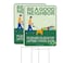 Clean Up After Your Dog Sign,2-Pack 14&rdquo;x10&rdquo; No Poop Signs for Lawn, Yard Sign with Metal Wire H-Stakes, Pick up after Your Dog Sign Double Sided, Waterproof, Weather Resistant, Easy Install