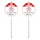 No Parking Tow Away Zone Yard Sign with Stake, Outdoor Sign with No Parking Symbol, Reflective Aluminum Sheeting Rust Free, Weather Resistant, Waterproof, 10x10 inch, 2 Pcs