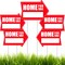 Kigley 5 Pcs Home for Sale Sign with Stakes 12 x 16 Inches Double Sided Home for Sale by Owner Yard Sign Corrugated Plastic Directional Arrow Open House Sign Kit for Estate Agent Lawn Garden Supplies