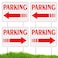 Voittozege 4 Pcs Event Parking Sign with Stake,16x12 Inch Outdoor Parking Signs,Double Sided Corrugated Signs Plastic Directional Guest Parking Sign for Outdoor Yard (Red)