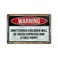 MRC Wood Products Funny Warning Aluminum Sign Unattended Children Will Be Given Espresso and a Free Puppy 8x12