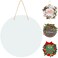 Jetec Sublimation Door Hanger Outdoor Hanging Vertical Sign Welcome Wreaths Front Door Round Wood Hanging Front Door Sign for Home, Garden,Yard, Bar