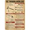 NEGLAI Axe Throwing Knowledge Metal Signs Poster, Wall decorations Vintage Decor 16x12 Inches