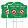 JIAMING No Pooping Or No Peeing Dog Signs, Keep Off Grass Sign, 2 Pack 12" x 9" Double Sided With Metal Stakes, PLease Be Respectful For Yard, Keep Dogs Off Lawn Sigs, Weatherproof, Easy To Install.